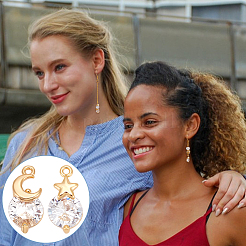 16 шт. 2 стиля латунных подвесок с микропаве из кубического циркония&nbsp;KK-UN0005-33