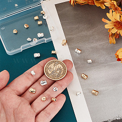 24 шт. 6 стиля латунные распорные бусины для стоек&nbsp;KK-PH0006-67