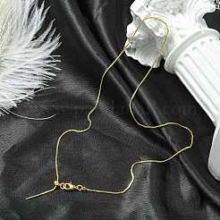 1 мм стойка покрытие латунная цепочка коробка регулируемые слайдер ожерелья для женщин мужчин MAK-L044-56G