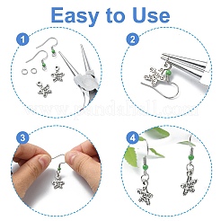 50 шт. крючки для сережек из нержавеющей стали 304 STAS-YW0001-81