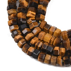 Природных тигровый глаз бисер нитей&nbsp;G-G345-C15-2x4mm