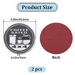 Плоские круглые алюминиевые автомобильные декоративные наклейки DIY-WH0504-30B