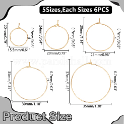 30 шт. 5 размера 316 хирургическая нержавеющая сталь винные бокалы кольца подвески STAS-LP0001-03