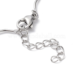 Браслет-цепочка из не тускнеющей нержавеющей стали марки 304 с закрученными звеньями BJEW-K226-06P