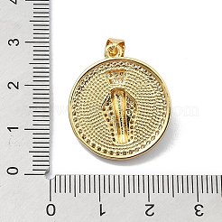 Латунные микропаве прозрачные подвески с фианитом KK-A221-28A-G