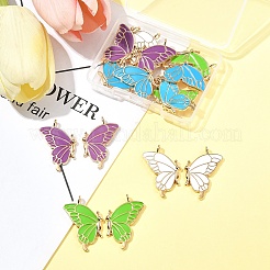 8 пара двухцветных эмалевых подвесок из сплава ENAM-FS0002-49