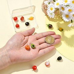 12 шт. 12 стиля подвески из латуни и акрила&nbsp;OACR-CJ0002-68