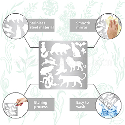 Трафареты для штампов из нержавеющей стали&nbsp;DIY-WH0289-027