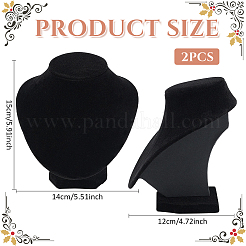 Пластиковые покрытые бархатом подставки для бюстов с ожерельями NDIS-WH0008-01