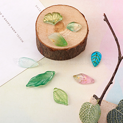 100 шт. 10 стиля прозрачные стеклянные подвески с распылительной росписью GGLA-MP0001-01