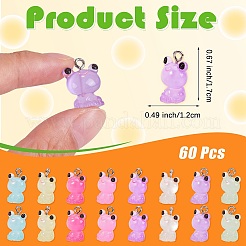 60шт светящиеся подвески из прозрачной смолы RESI-SZ0002-04