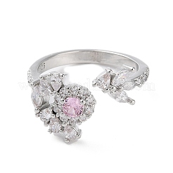 Регулируемый из латуни с кольцами из циркония&nbsp;RJEW-B056-02