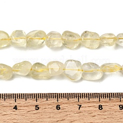Нити из натуральных бусин лимонного кварца (обработанных нагреванием)&nbsp;G-P497-01E-52