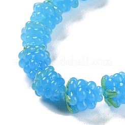 Бусы лэмпворк ручной работы LAMP-Q036-05G