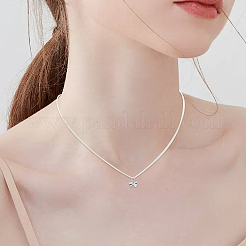 3 шт. 925 подвески-банта из стерлингового серебра STER-BBC0008-41