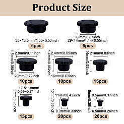 100 шт. 8 стили силиконовых заглушек для отверстий&nbsp;AJEW-NB0007-81