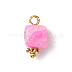 Подвески-кубы из окрашенного натурального агата&nbsp;PALLOY-JF03963