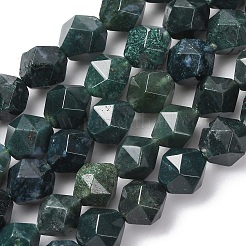 Природные моховой агат бисер нитей&nbsp;G-F523-37-10mm