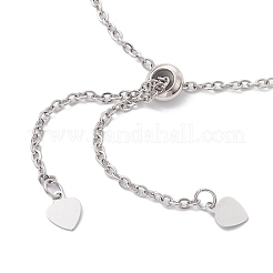 Устойчивый к потускнению регулируемый плетеный 201 нержавеющая сталь макраме сумка кабель цепь слайдер браслет изготовление BJEW-JB10284-01