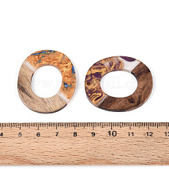 Подвески из непрозрачной смолы и ореха&nbsp;RESI-T060-55M