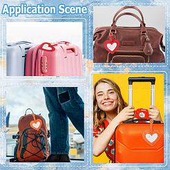 2 шт. 2-х цветные бирки для багажной сумки из искусственной кожи AJEW-GF0011-46A