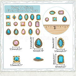 64 шт. 16 стиля кабошонов из цинкового сплава MRMJ-AR0001-22