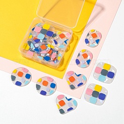 24шт 4 стиля прозрачные прозрачные акриловые подвески&nbsp;KY-LS0001-09