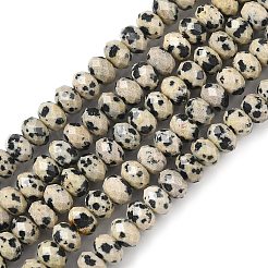 Нити из натуральных далматинских бусин G-D344-A26