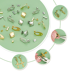 36 шт. 3 шт. фурнитура для сережек-гвоздиков из нержавеющей стали 304 STAS-CA0001-42