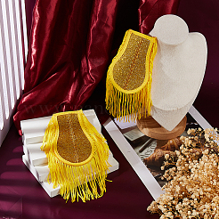 1 пара погон с кисточками из ткани&nbsp;DIY-FH0009-75A