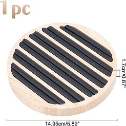 6-слотовая деревянная пластина для колец для пальцев EDIS-WH0012-09A