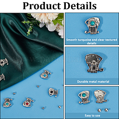 16 комплект заклепок-монет из сплава 4 цветов&nbsp;FIND-CP0002-65A