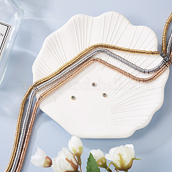 3 нить 3-х цветных гальванических немагнитных бусин из синтетического гематита G-TA0001-33