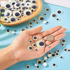 625 шт. 6 стиля светящихся кабошонов из ПВХ с подвижными глазами DIY-TA0006-54