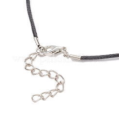 Елка ручной работы подвеска лэмпворк черный вощеный шнур ожерелья NJEW-TA00204