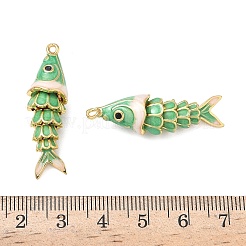 Подвески из латуни микропаве с фианитами и эмалью&nbsp;KK-H526-03G-07