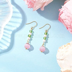 6 пара сережек-подвесок «кошачий глаз»&nbsp;EJEW-JE06494