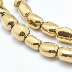 Гальванизировать немагнитных синтетический гематит бисер пряди G-L488-A-04