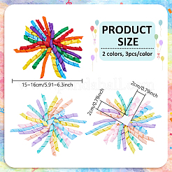6 шт. 2-х цветное самоклеящееся украшение из полиэстера&nbsp;AJEW-BC0009-50