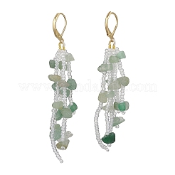 4 пара серег с подвесками из натуральных драгоценных камней EJEW-MZ00594