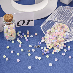 180 г двухцветных светящихся матовых стеклянных бусин FGLA-TA0001-02