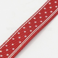 Звезда печатных Grosgrain ленты&nbsp;SRIB-G006-10mm-02