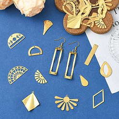 28 шт. 14 стиля латунных филигранных соединительных звеньев и подвесок&nbsp;KK-SC0006-81