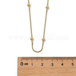 Ожерелья из круглой цепочки-змейки из нержавеющей стали 304 толщиной 3 мм для женщин и мужчин&nbsp;NJEW-F351-03G