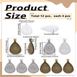 Подвеска из сплава журнала в тибетском стиле с кабошоном&nbsp;FIND-LP0003-77