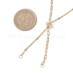 Изготовление ожерелий-слайдеров из цепочки-скрепки из нержавеющей стали 304&nbsp;AJEW-JB01495-02