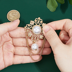 1 шт. броши-бахрома из искусственного жемчуга в виде цветка JEWB-FH0002-30