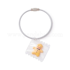 3 шт. брелок из нержавеющей стали и смолы KEYC-JKC01145