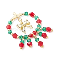 2 шт. 2-х цветные подвески из стеклянных бусин ручной работы с рождественской тематикой&nbsp;PALLOY-MZ00795