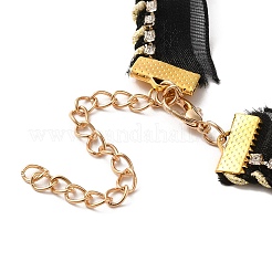 Ожерелья-чокеры из полиэстера NJEW-M210-01B